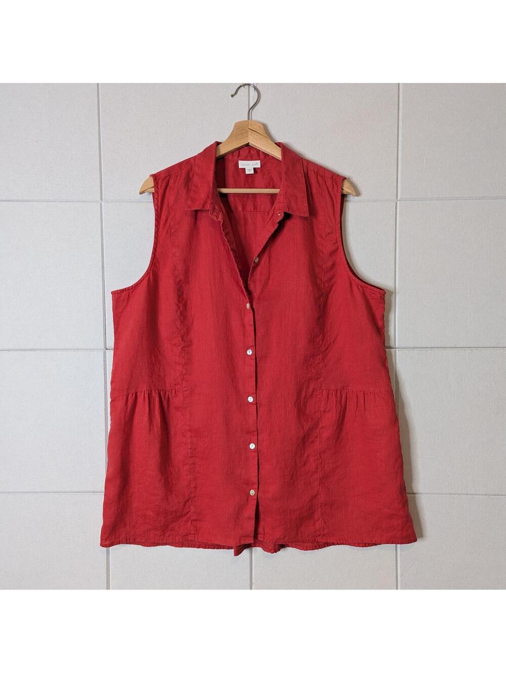 J. Jill 100% linen sleeveless shirt